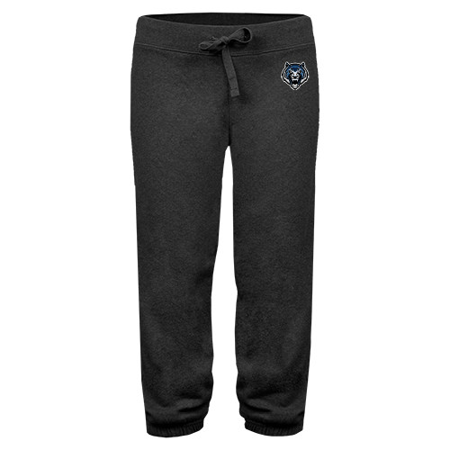  ENZA Womens Dark Heather Banded Fleece Capri - Tiger Head