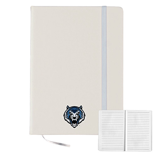  5x7 White Hard Cover Journal - Tiger Head