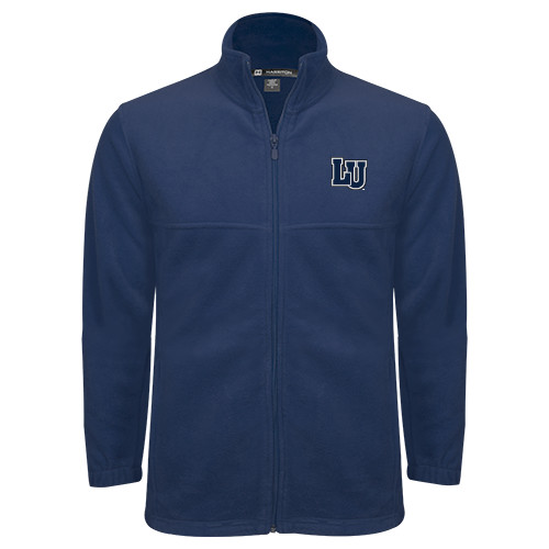  Navy Fleece Full Zip  Jacket - Interlocking LU