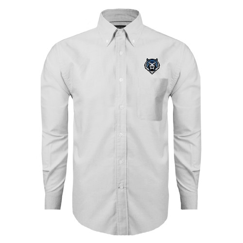  White Oxford Long Sleeve Shirt - Tiger Head