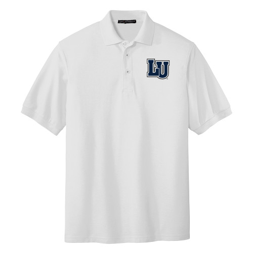  White Silk Touch Polo - Interlocking LU