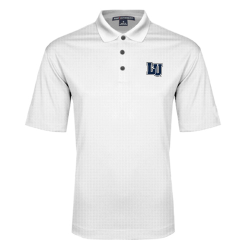  White Performance Fine Jacquard Polo - Interlocking LU