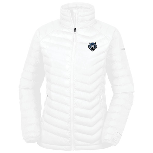  Columbia Womens White Powder Lite Jacket - Tiger Head