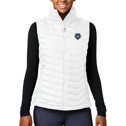  Columbia Womens White Powder Lite Vest - Tiger Head