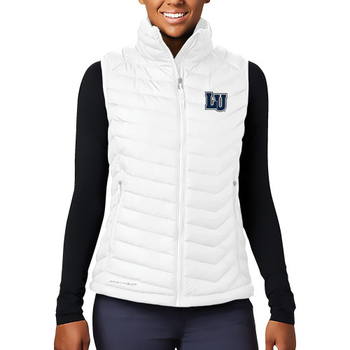  Columbia Womens White Powder Lite Vest - Interlocking LU