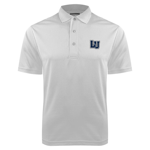  White Dry Mesh Polo - Interlocking LU