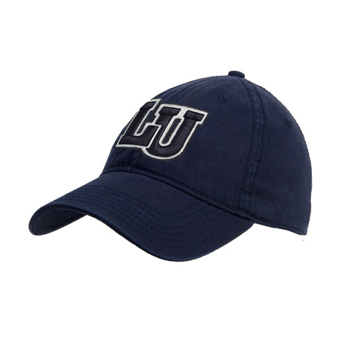  Navy Unstructured Adjustable Low Profile Hat - Interlocking LU