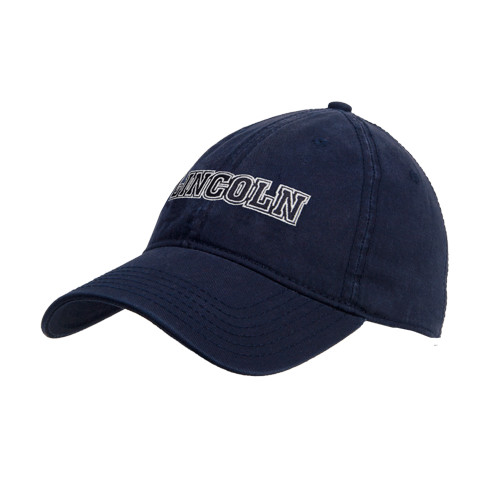  Navy Unstructured Adjustable Low Profile Hat - Lincoln