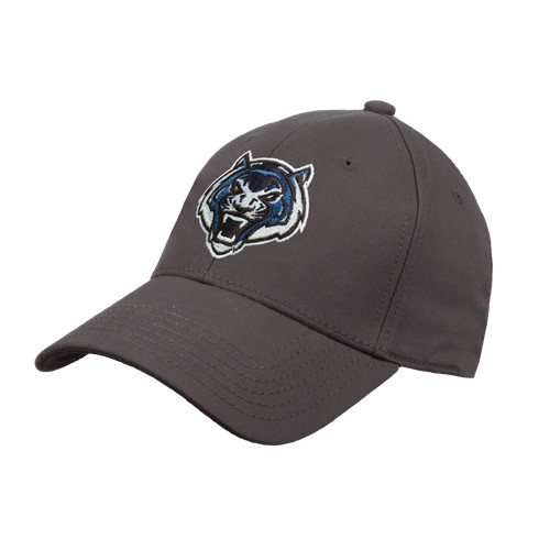  Charcoal Structured Adjustable Pro Style Hat - Tiger Head