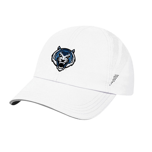  Womens White Performance Cap - Tiger Head