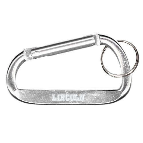  Silver Carabiner with Split Ring - Lincoln Engraved