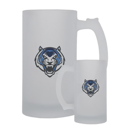  Full Color Decorative Frosted Glass Mug 16oz - Tiger Head