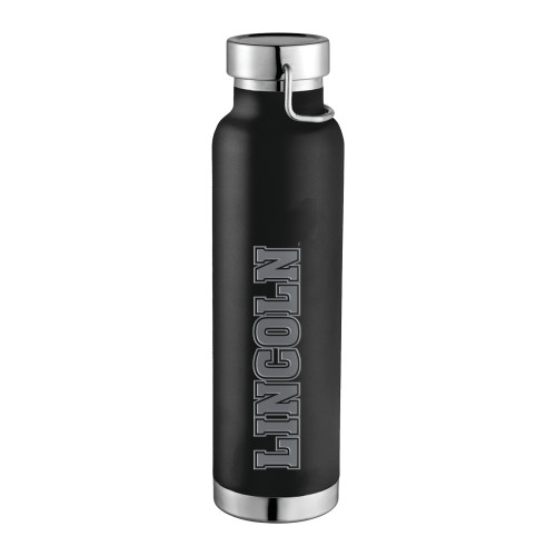  Thor Copper Vacuum Insulated Black Bottle 22oz - Lincoln Engraved