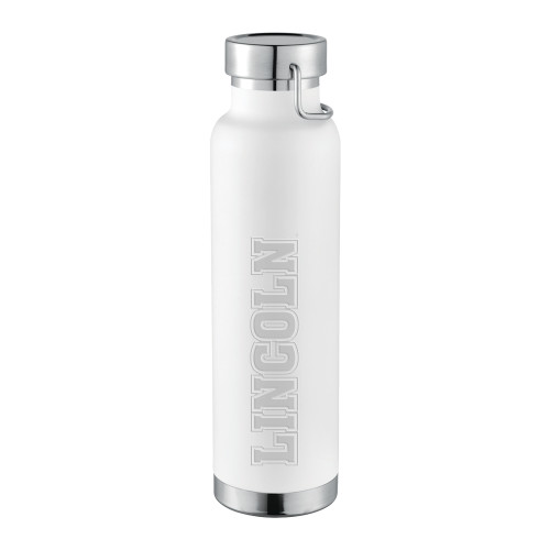  Thor Copper Vacuum Insulated White Bottle 22oz - Lincoln Engraved