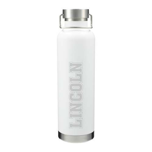  Thor Copper Vacuum Insulated White Bottle 32oz - Lincoln Engraved