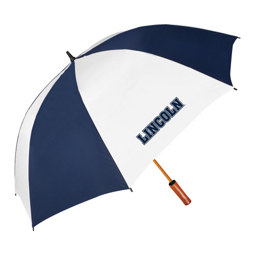  64 Inch Navy/White Umbrella - Lincoln