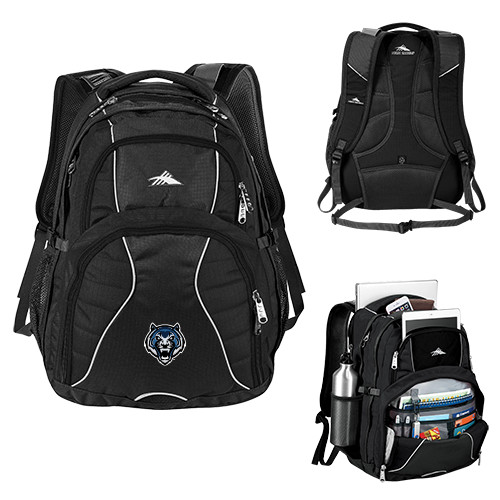  High Sierra Black Swerve Computer Backpack - Tiger Head