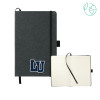 Thumbnail image for  5.5 x 8.5 Black FSC Mix Recycled Leather Bound Journal