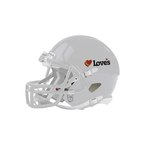  Riddell Replica White Mini Helmet - Loves Travel Stops & Country Stores Loves Primary Mark Flat