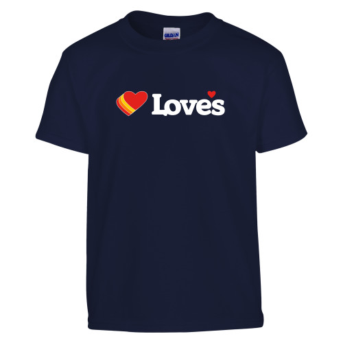  Youth Navy T Shirt - Loves Travel Stops & Country Stores Loves Primary Mark Flat