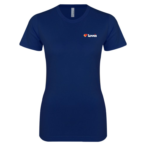  Next Level Womens Navy Boyfriend Tee - Loves Travel Stops & Country Stores Loves Primary Mark Flat