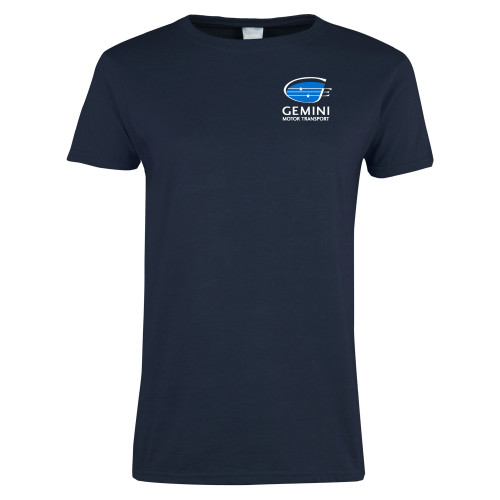  Womens Navy Short Sleeve Tee - Loves Travel Stops & Country Stores Gemini Motor Transport Stacked