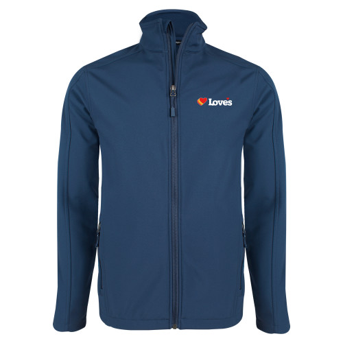  Navy Softshell Jacket - Loves Travel Stops & Country Stores Loves Primary Mark Flat