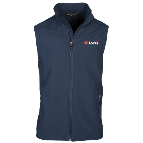  Navy Softshell Core Vest - Loves Travel Stops & Country Stores Loves Primary Mark Flat