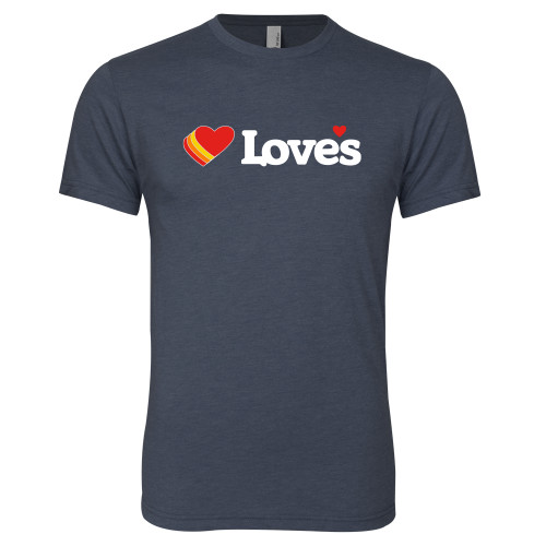  Next Level Navy Triblend Tee - Loves Travel Stops & Country Stores Loves Primary Mark Flat