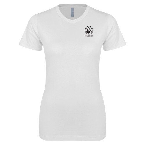  Next Level Womens White Boyfriend Tee - Loves Travel Stops & Country Stores Musket Stacked
