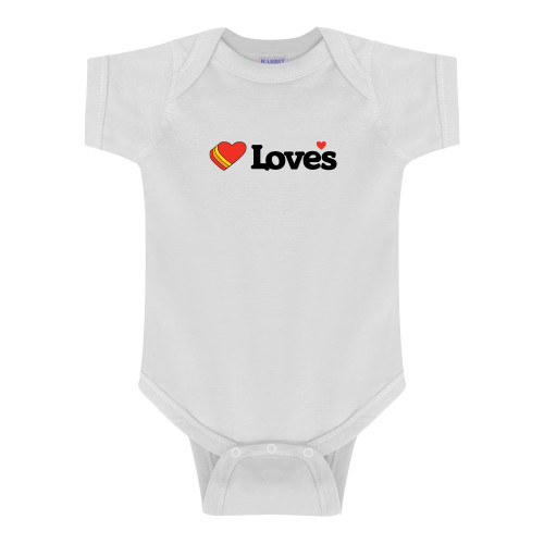  White Infant Onesie - Loves Travel Stops & Country Stores Loves Primary Mark Flat