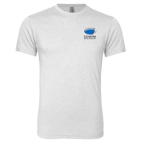  Next Level Heather White Triblend Tee - Loves Travel Stops & Country Stores Gemini Motor Transport Stacked
