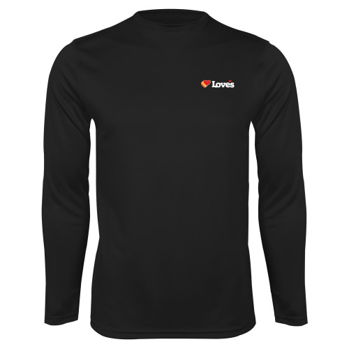  Black Performance Long Sleeve Shirt - Loves Travel Stops & Country Stores Loves Primary Mark Flat
