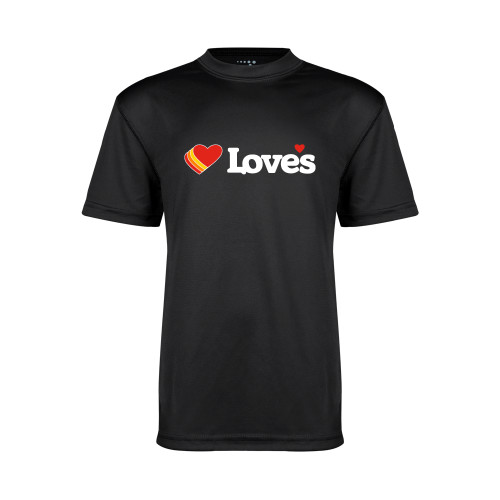 Youth Performance Black Tee - Loves Travel Stops & Country Stores Loves Primary Mark Flat
