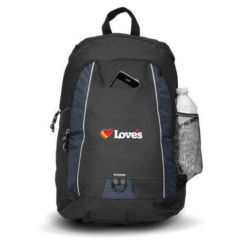  Black Impulse Backpack - Loves Travel Stops & Country Stores Loves Primary Mark Flat