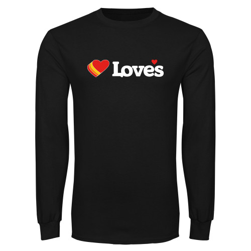  Black Long Sleeve T Shirt - Loves Travel Stops & Country Stores Loves Primary Mark Flat