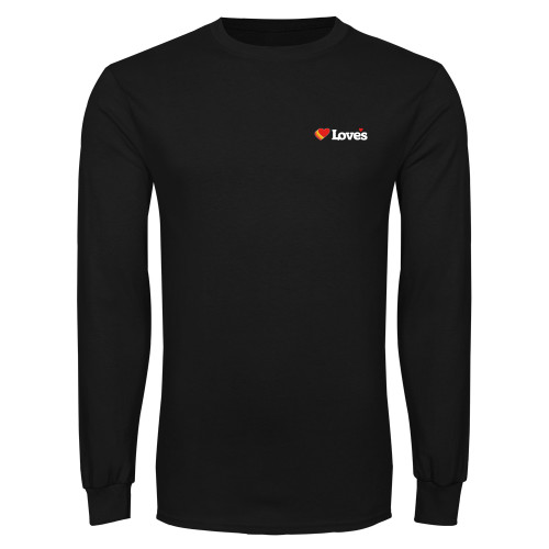  Black Long Sleeve T Shirt - Loves Travel Stops & Country Stores Loves Primary Mark Flat