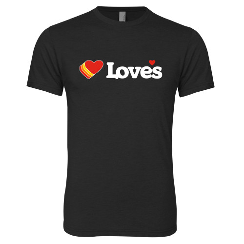  Next Level Black Triblend Tee - Loves Travel Stops & Country Stores Loves Primary Mark Flat