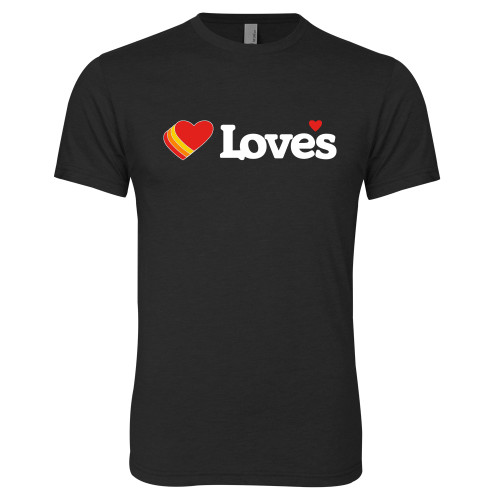  Next Level Black Triblend Tee - Loves Travel Stops & Country Stores Loves Primary Mark Flat