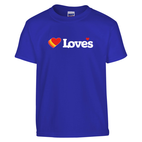 Youth Royal T Shirt - Loves Travel Stops & Country Stores Loves Primary Mark Flat