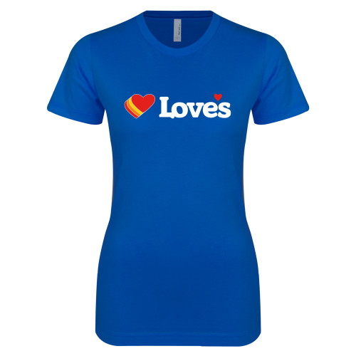 Next Level Womens Royal Boyfriend Tee - Loves Travel Stops & Country Stores Loves Primary Mark Flat