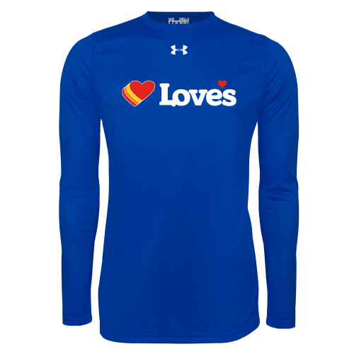 Under Armour Royal Long Sleeve Tech Tee - Loves Travel Stops & Country Stores Loves Primary Mark Flat