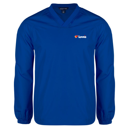  Royal V Neck Raglan Windshirt - Loves Travel Stops & Country Stores Loves Primary Mark Flat