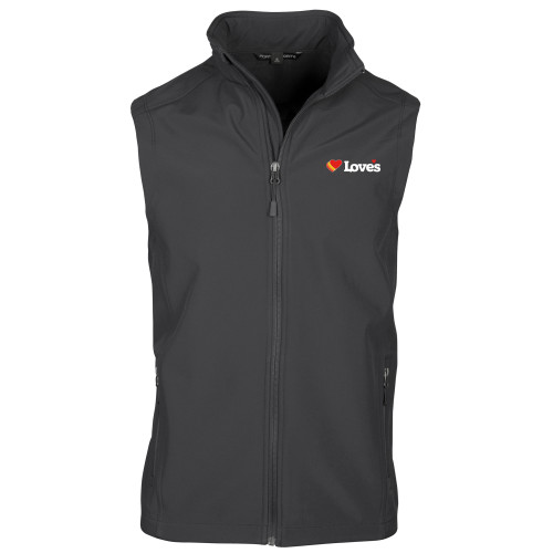  Charcoal Softshell Core Vest - Loves Travel Stops & Country Stores Loves Primary Mark Flat