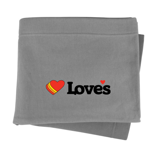  Grey Sweatshirt Blanket - Loves Travel Stops & Country Stores Loves Primary Mark Flat