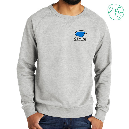  Allmade Light Grey Organic French Terry Crewneck Sweatshirt - Loves Travel Stops & Country Stores Gemini Motor Transport Stacked