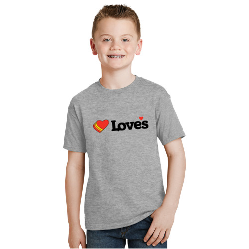  Youth Grey T Shirt - Loves Travel Stops & Country Stores Loves Primary Mark Flat