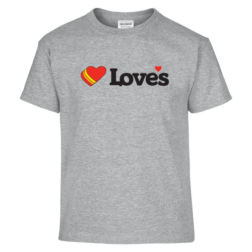  Youth Grey T Shirt - Loves Travel Stops & Country Stores Loves Primary Mark Flat