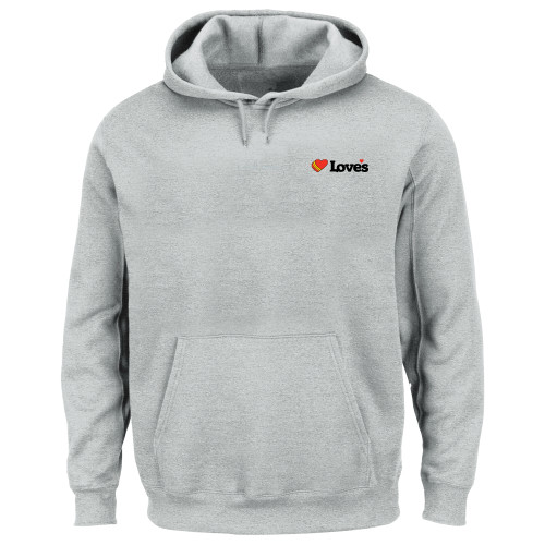  Extended Heather Grey Hoodie - Loves Travel Stops & Country Stores Loves Primary Mark Flat