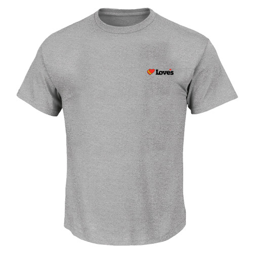  Tall Heather Grey T Shirt - Loves Travel Stops & Country Stores Loves Primary Mark Flat